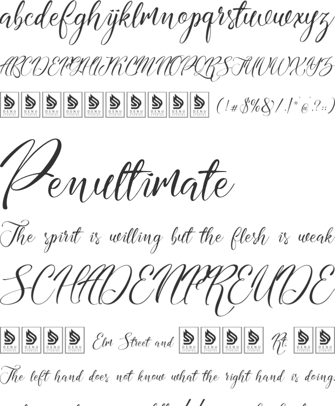 Nomesyl Bridella font preview