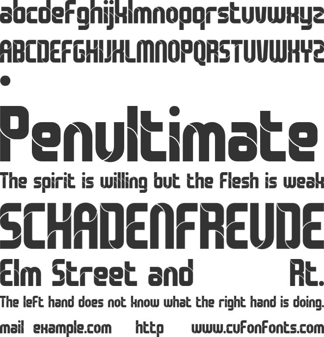 RUNMARK font preview