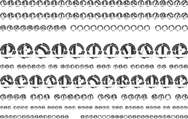 Barlena Split Monogram font preview
