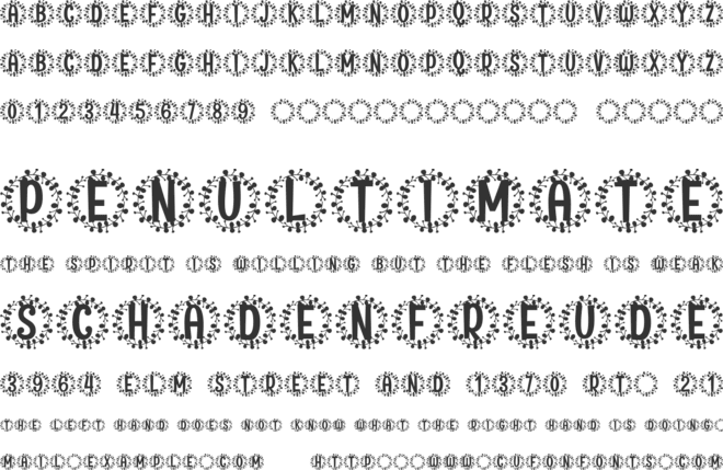 Blynford Monogram font preview