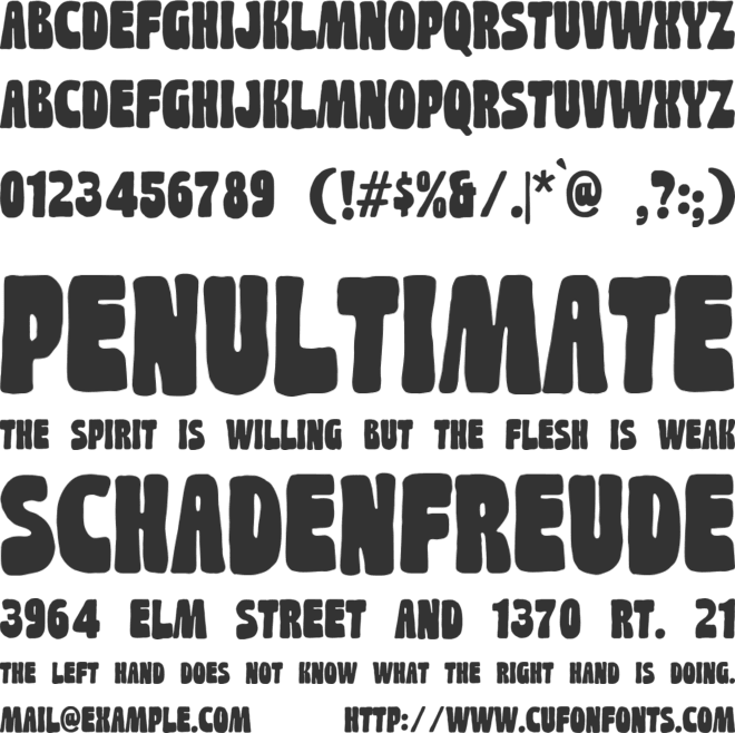 Tasty Parade font preview