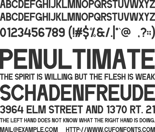 RALOKUN font preview