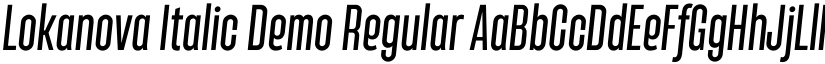 Lokanova Italic Demo Regular font
