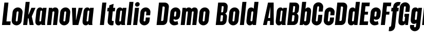 Lokanova Italic Demo Bold font