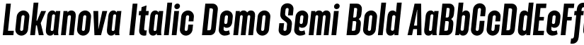 Lokanova Italic Demo Semi Bold font