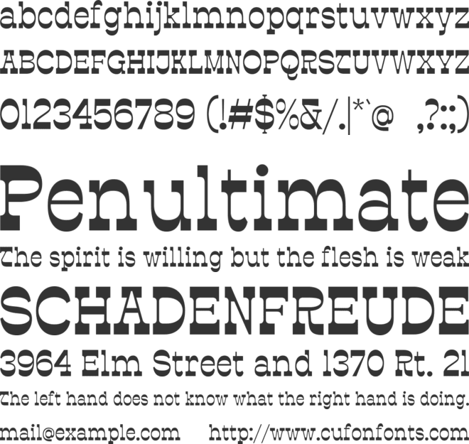 Estripe font preview