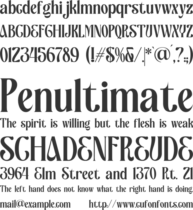 Valeris font preview