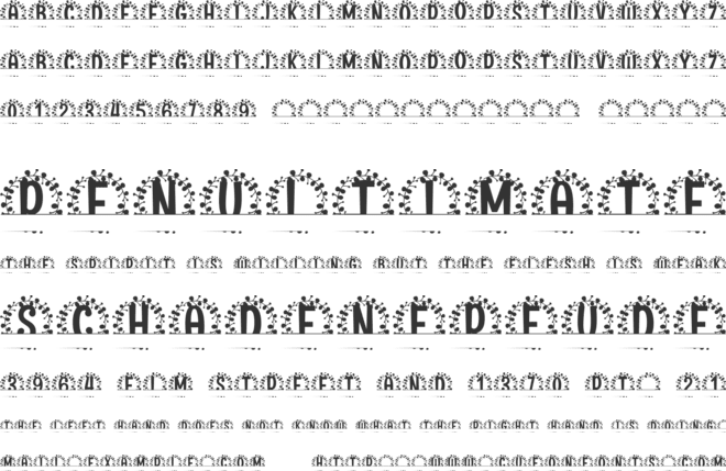 Blynford Split Monogram font preview