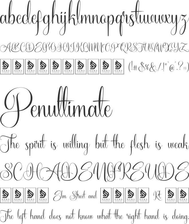 Biframes font preview