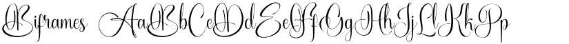 Biframes font