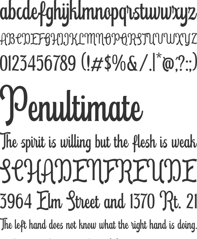 New Haven font preview