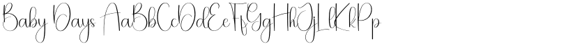 Baby Days font