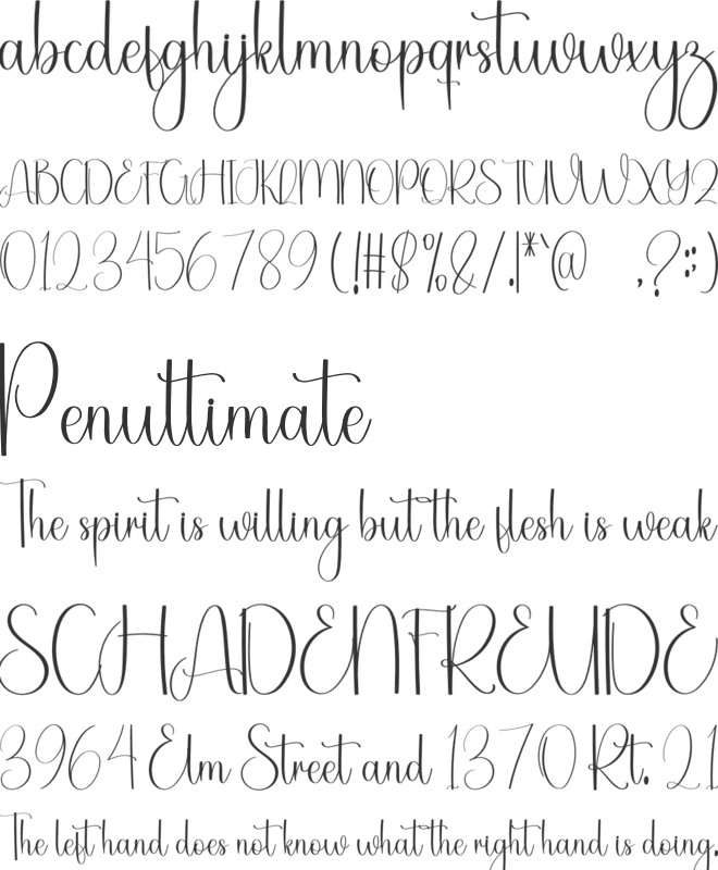 Grandma Handmade font preview