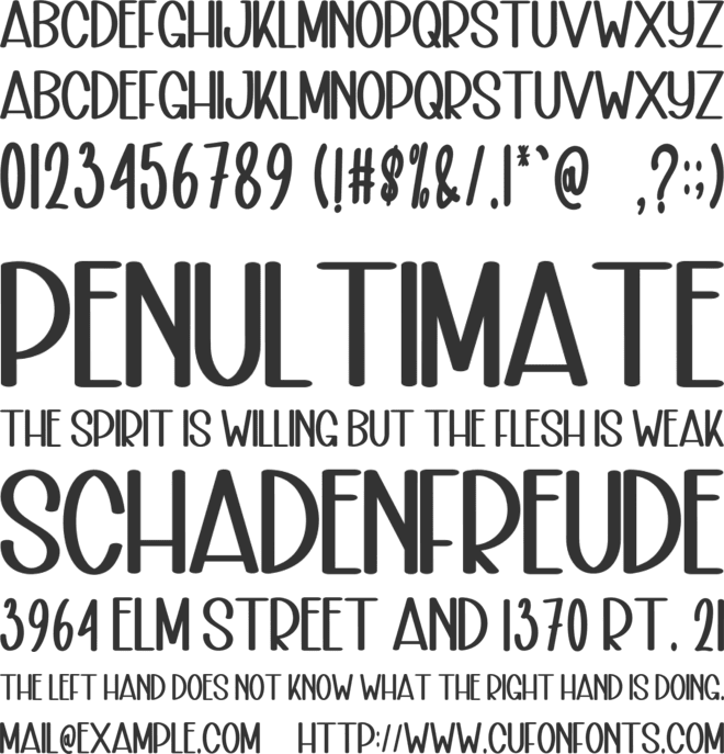 Snowy  Sunday font preview