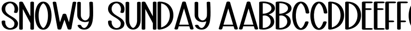 Snowy  Sunday font download