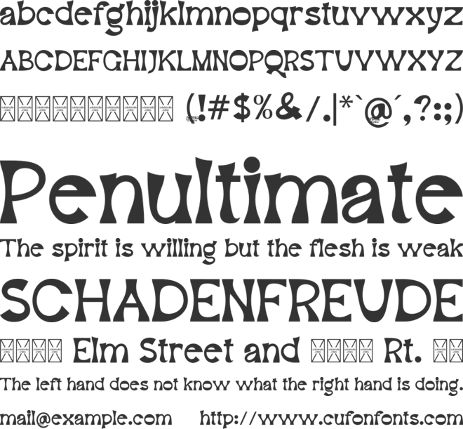 Padelynth font preview