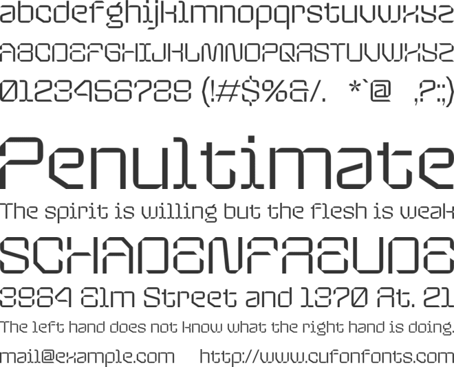 Elyptix font preview
