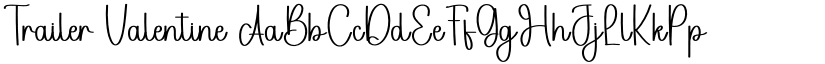 Trailer Valentine font