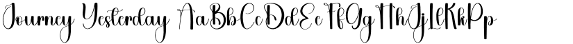 Journey Yesterday font
