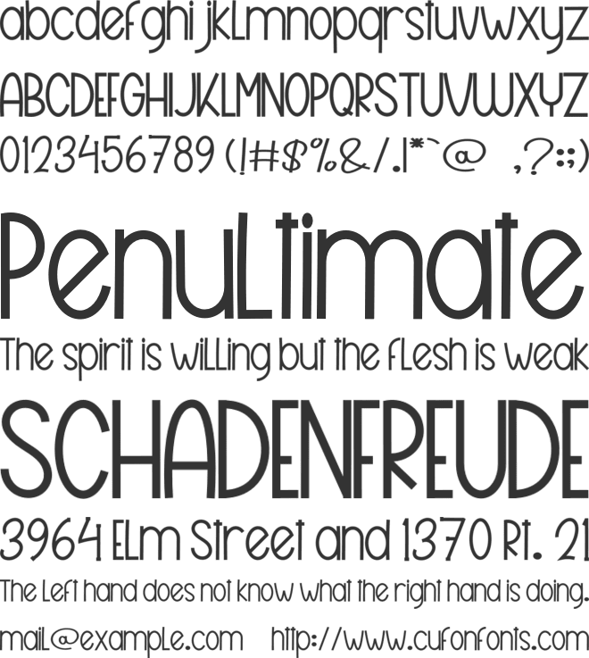 Winter Camping font preview
