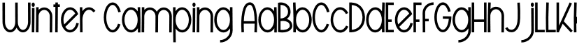 Winter Camping font
