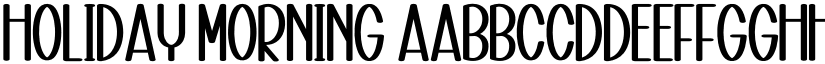 Holiday Morning font