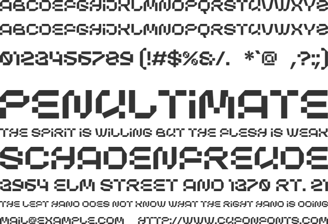 Chrome Engine font preview