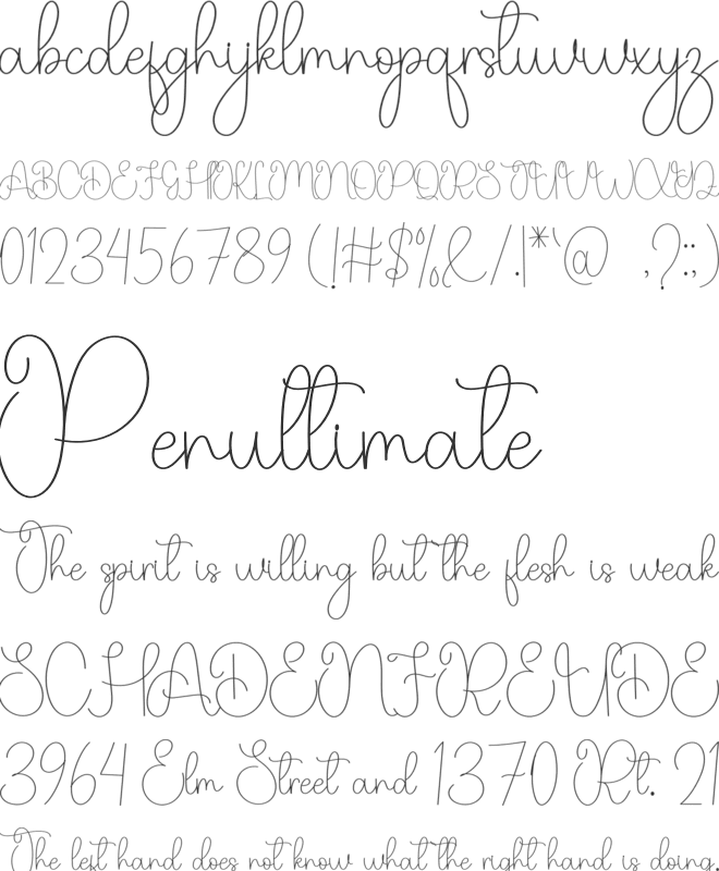Bettalony font preview