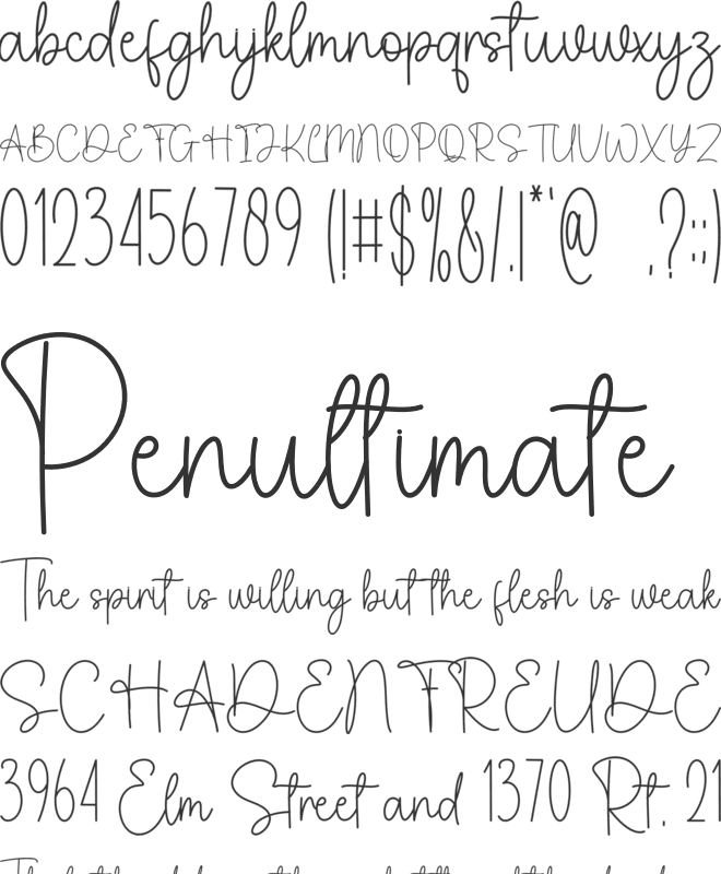 Wicked People font preview
