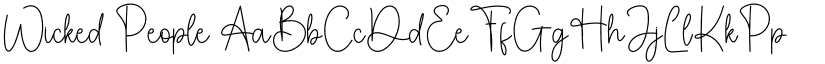 Wicked People font