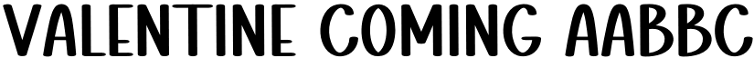 Valentine Coming font