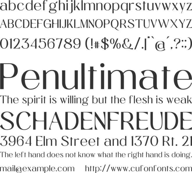 Mosffets font preview