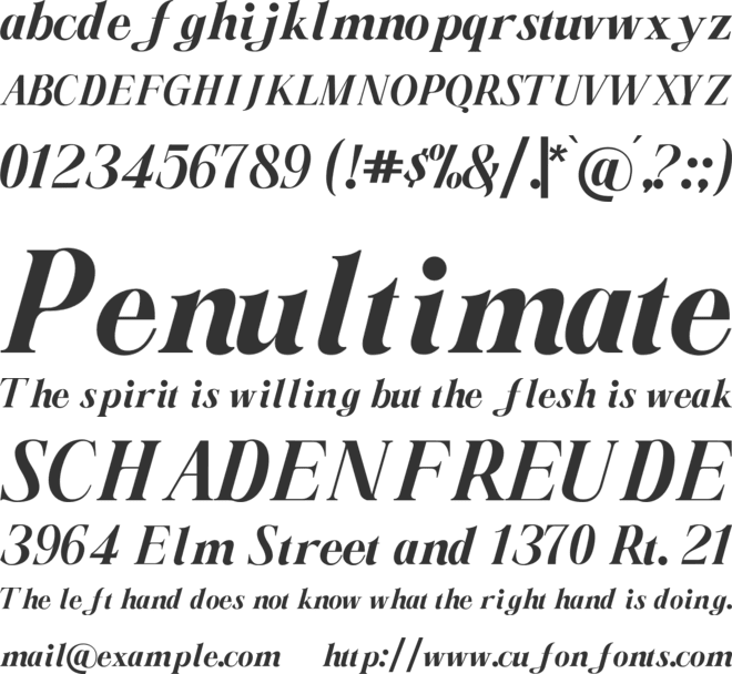 Marvella Luxe font preview