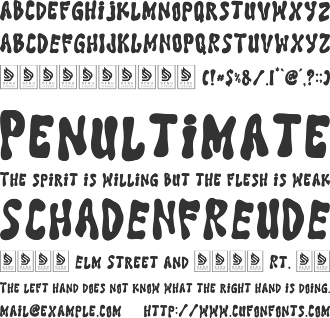 Perosra font preview