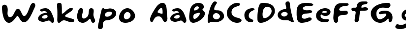 Wakupo font