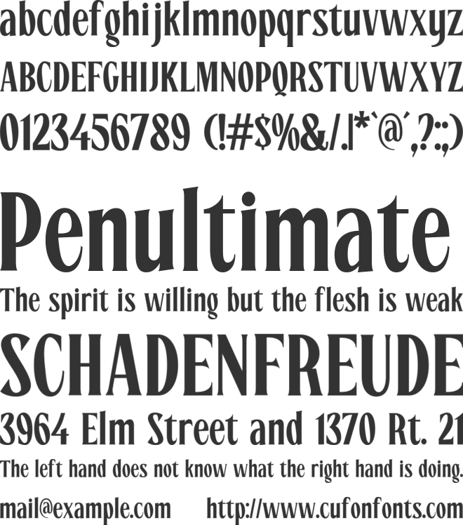 Chelive font preview