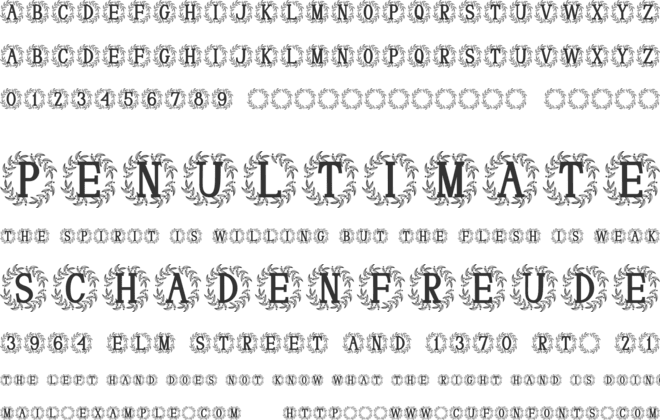 Elmsworth Monogram font preview