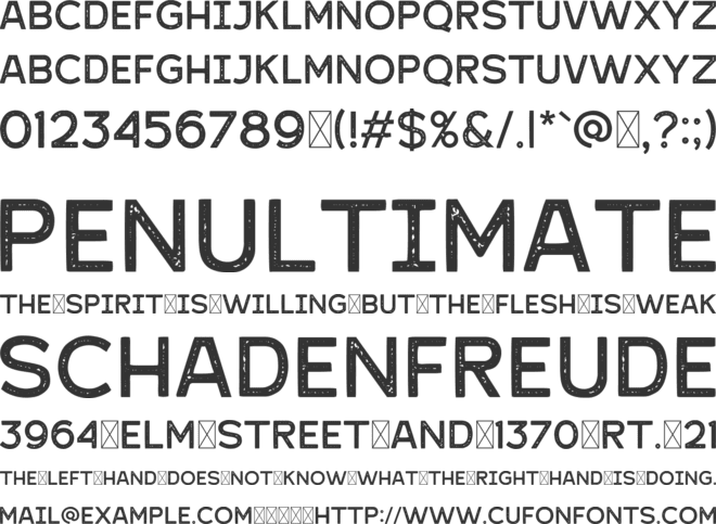 Gemoria font preview