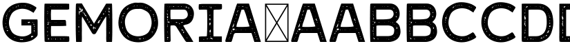 Gemoria font