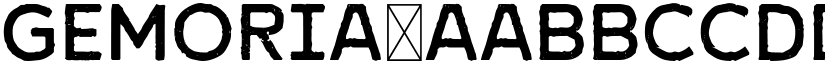 Gemoria font