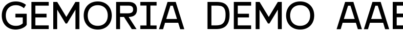 Gemoria Demo font