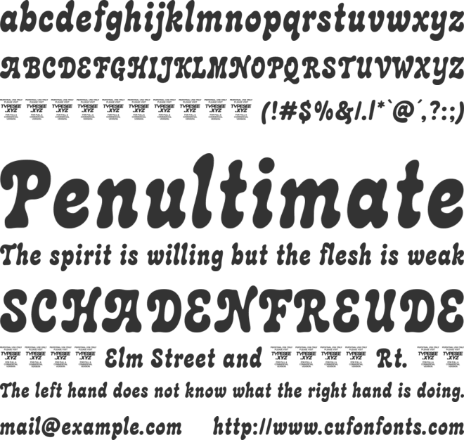 Late Laughs font preview