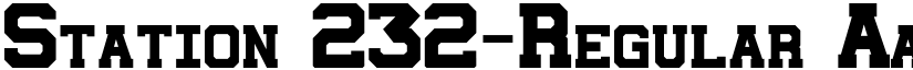 Station 232-Regular font