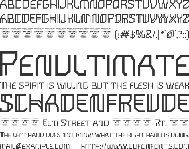 Nebula Chronos font preview