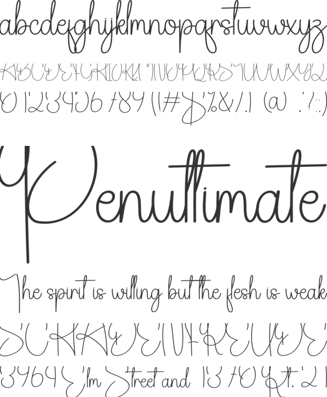 Handmade Signature font preview