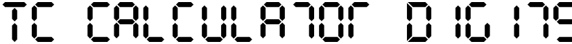TC Calculator Digits font download