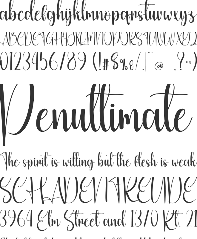 Morning Birthday font preview