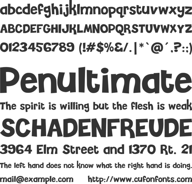 TeeheeTownLowercase font preview