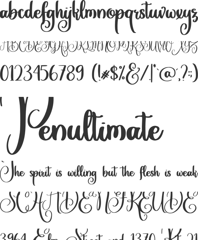 Sweet Home font preview