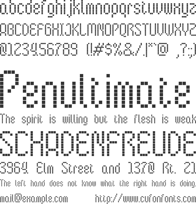 Byte Square font preview